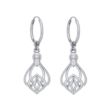Celtic Knotwork Silver Hoop Earrings TER2054 - Jewelry